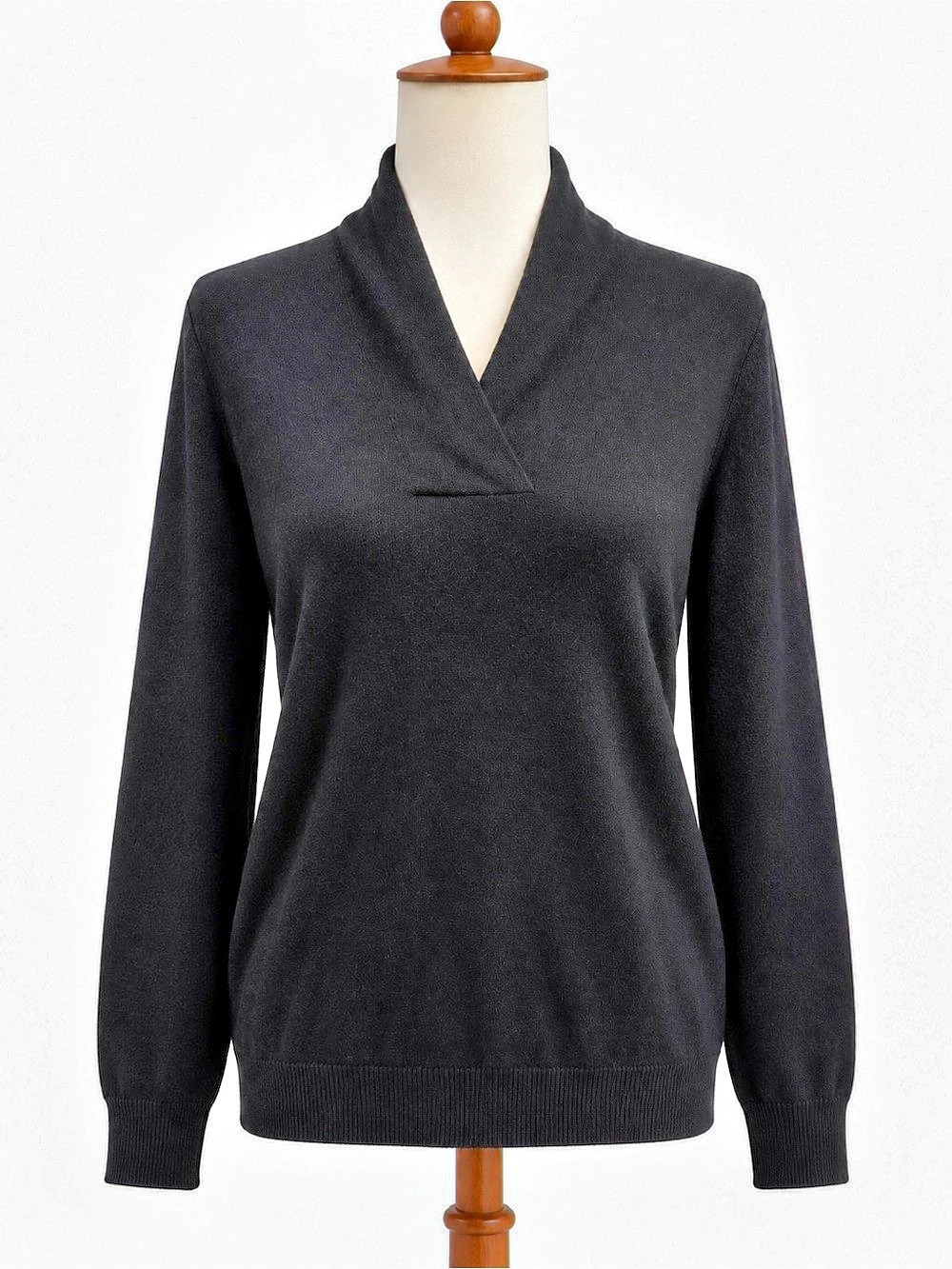 Brooks Brothers Silk Cashmere Shawl Collar Sweater Large Black